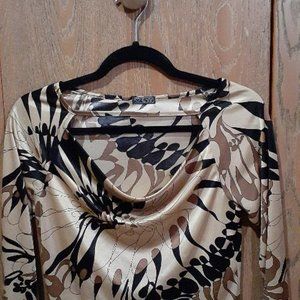 Fancy Brown & Black Print Top
